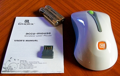 Choiix Accu Mouse Laser Lieferumfang