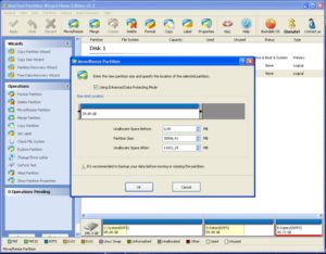 neue Größe für Partition festlegen