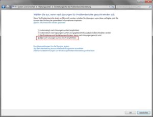 Windows Fehlerberichterstattung deaktivieren