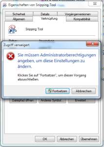 Snipping-Tool Shortcut anlegen Snipping-Tool Shortcut anlegen