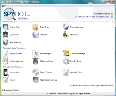 spybot search destroy 2 1 Download: Spybot 2 Search and Destroy veröffentlicht