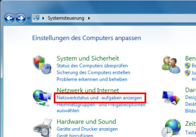 Windows 7 Systemsteuerung öffnen