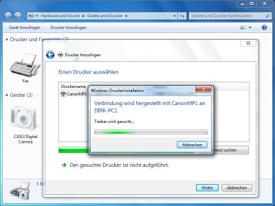 Netzwerkdrucker Verbindung herstellen