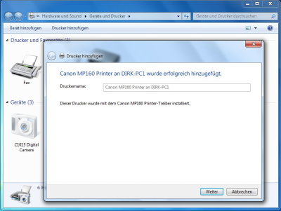 Name für den Netzwerkdrucker