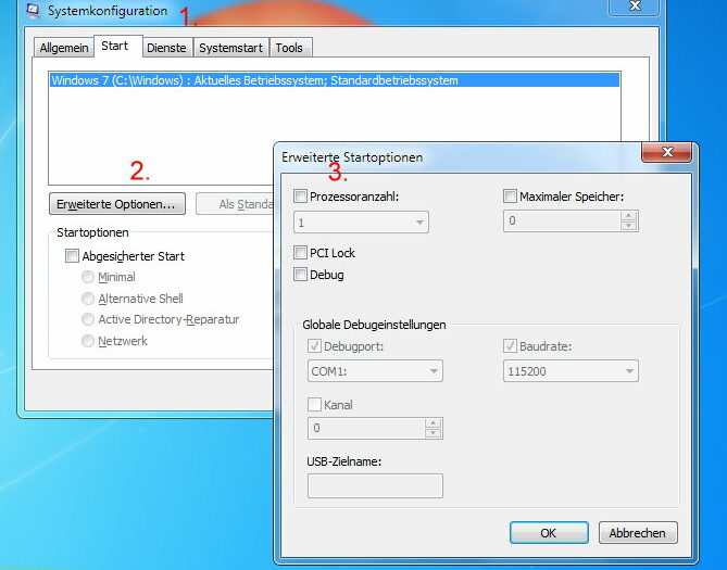Windows 7 erweiterte Startoptionen