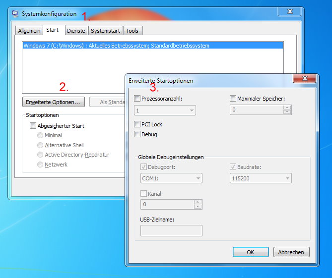 Windows 7 erweiterte Startoptionen