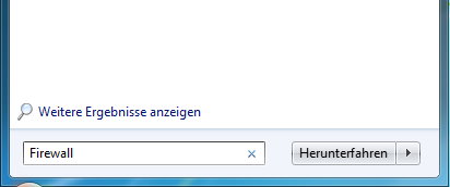 Firewall öffnen unter Windows 7