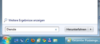 Windows 7 Dienste öffnen