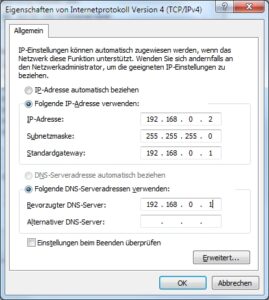 IP-Adresse 192.168.0.1