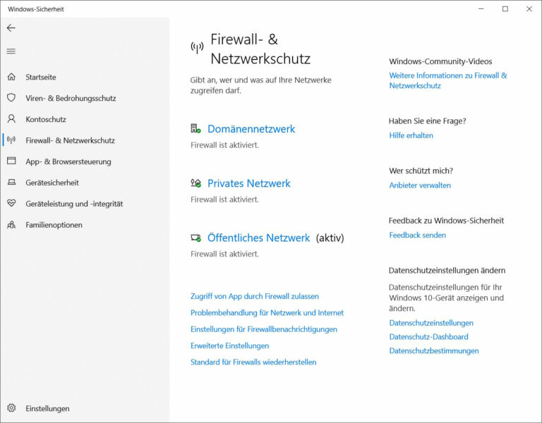 Windows Firewall Zugriffe kontrollieren und steuern