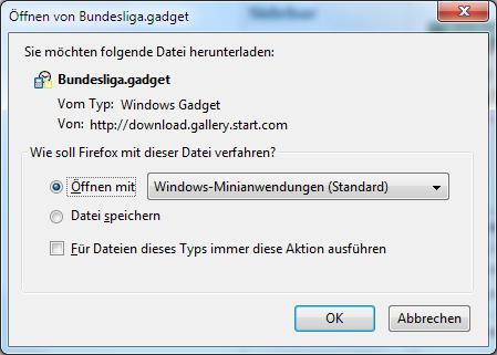 Windows 7 Gadget installieren
