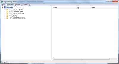 Registrierungs-Editor von Windows