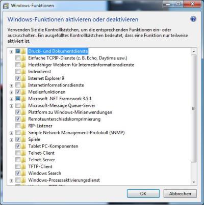 Windows 7 System entlasten Programme deaktivieren