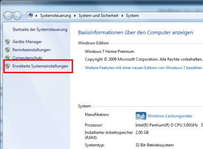 Windows 7 Auslagerungsdatei manuell einstellen