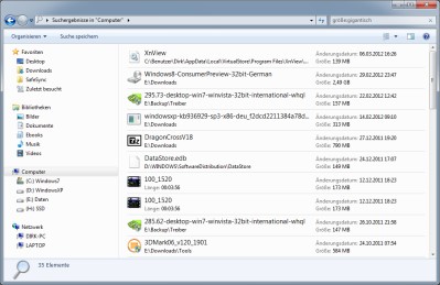 Windows Suche große Dateien finden und löschen Windows Suche große Dateien finden und löschen