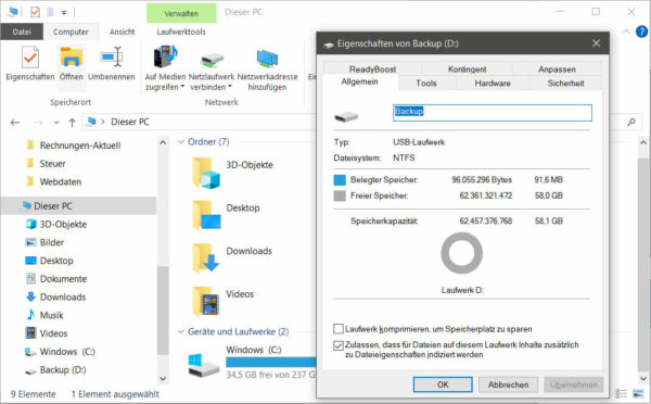 USB-Stick testen und reparieren
