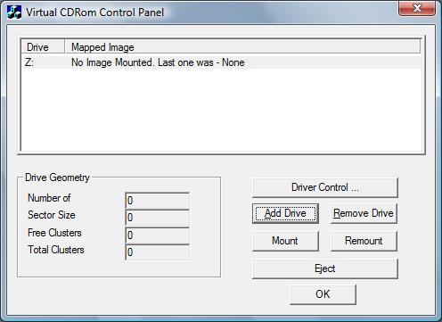 Virtual CD-ROM Control Panel