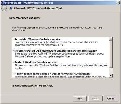 Microsoft .NET Framework Repair Tool
