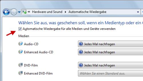 Automatische Wiedergabe komplett deaktivieren