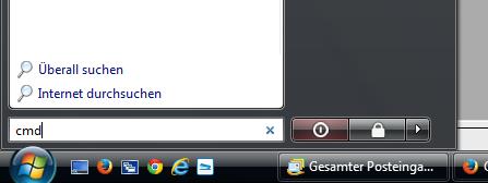 Eingabeaufforderung mit CMD öffnen