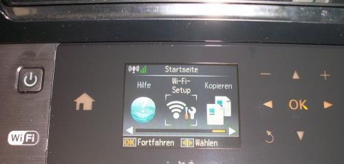 WiFi-Setup am Epson Drucker