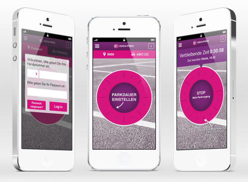 EasyPark App auf dem iPhone