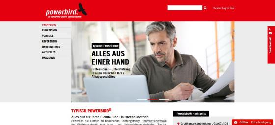 Screenshot Powerbird Handwerkssoftware