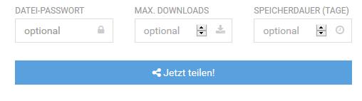 Passwort und maximale Downloads festlegen