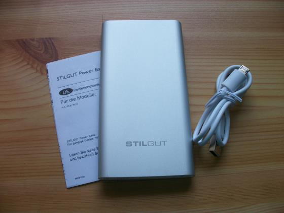 Lieferumfang der StilGut Powerbank