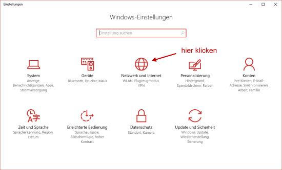 Einstellungen der Netzwerkverbindung unter Windows 10 ändern