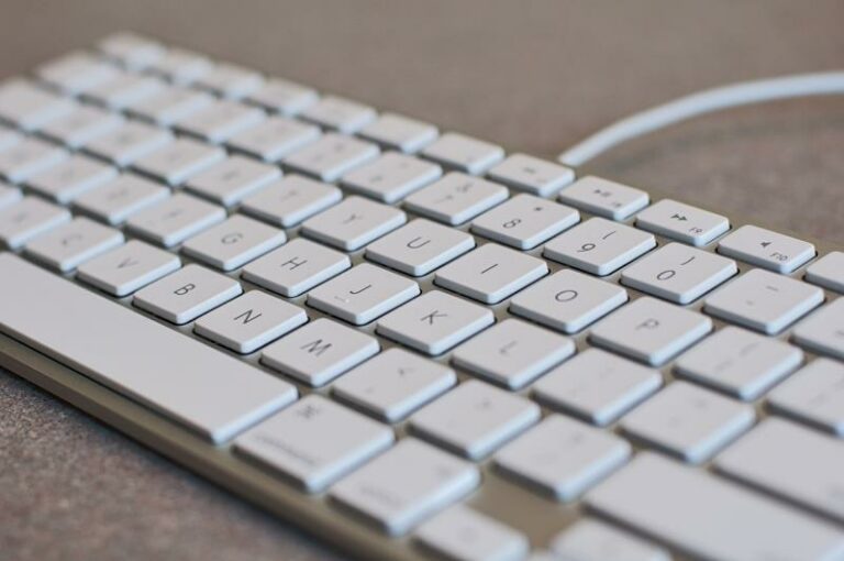 Tastatur in Nahaufnahme