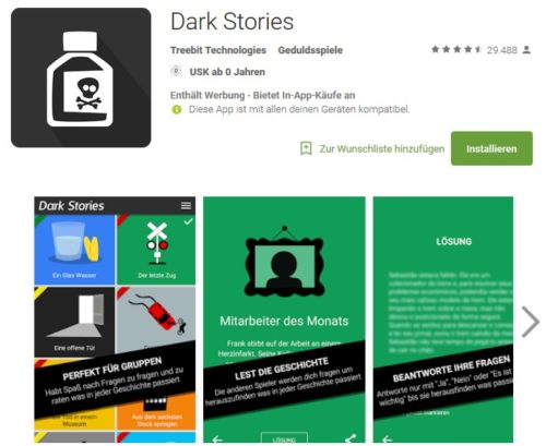 Dark Stories Game für Android