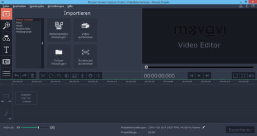 Videobearbeitung mit Movavi Screen Capture Studio 8