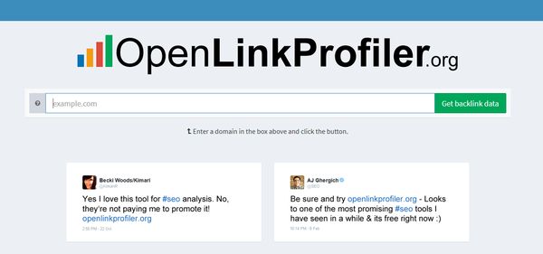 Screenshot openlinkprofiler.org