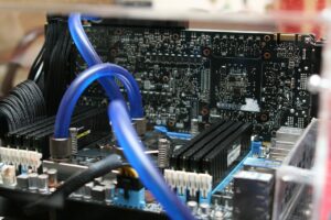Mainboard Prozessor und Wasserkühlung
