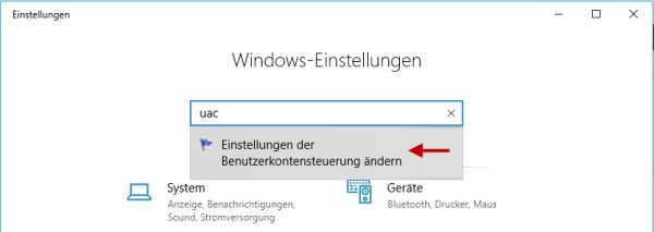 Einstellungen der Benutzerkontensteuerung UAC anpassen