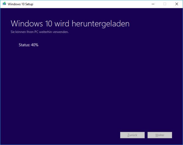 media creation tool 5 Download der Windows 10 ISO-Datei läuft