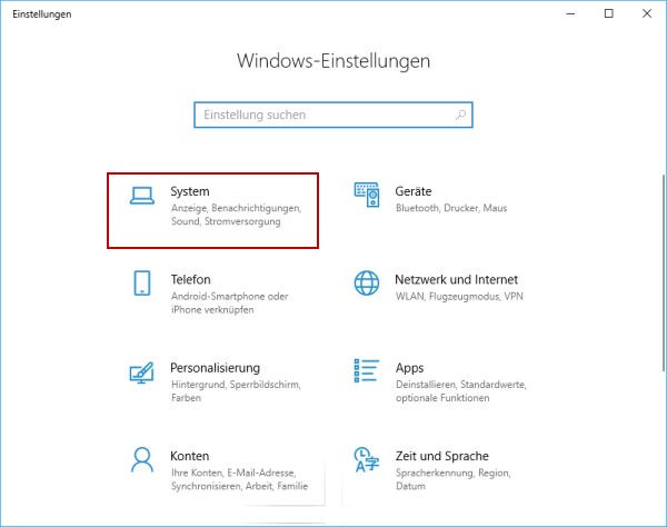 Bildschirmauflösung ändern - Fenster Windows-Einstellungen