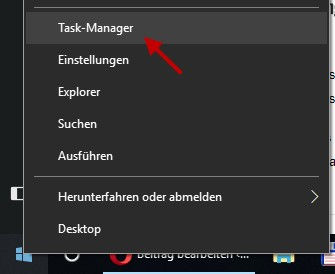 Task-Manager öffnen