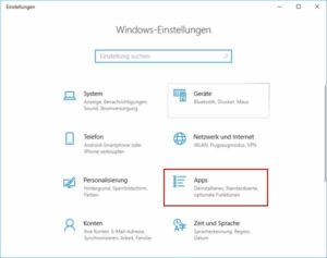 Standardprogramm festlegen - Windows-Einstellungen