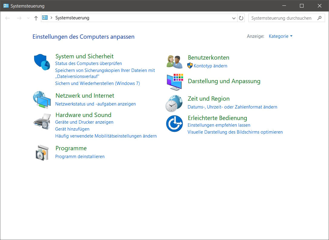 Systemsteuerung öffnen: So geht’s ganz einfach