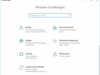 Windows-Einstellungen in Windows 10 öffnen