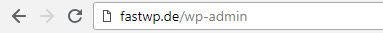 URL-Zeile mit /wp-admin