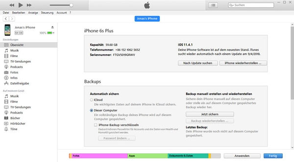 iphone fotos auf pc sichern mit itunes