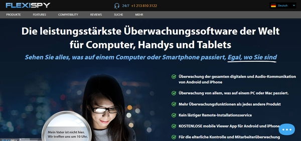 Flexispy Screenshot Webseite