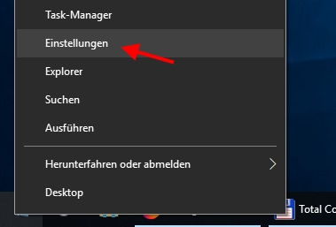 Windows Einstellungen öffnen
