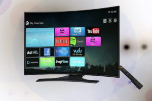 moderner Fernseher mit SAT-Receiver