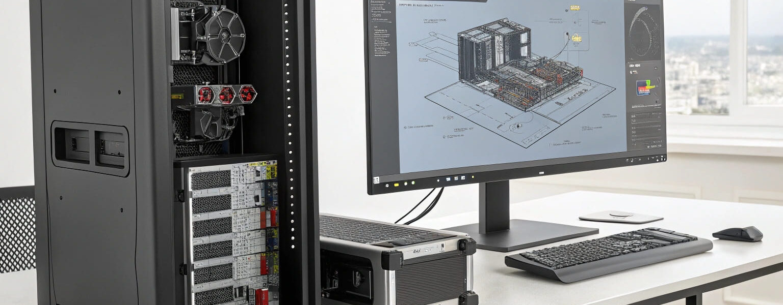 PC für CAD-Anwendungen mit spezieller Hardware für komplexe 3D-Modelle