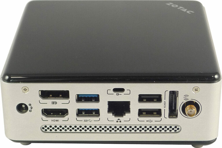 ZOTC ZBOX mini-PC Rückseite