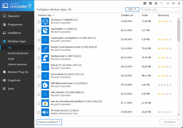 Windows-Apps sauber deinstallieren